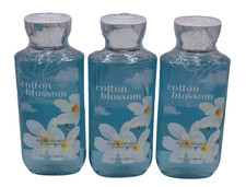 3x Bath & Body Works Cotton Blossom BODY WASH SHOWER GEL Retired Sealed picture