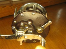 Penn Vintage Monofil No. 27 Casting Fishing Reel Made in USA Cream Handle picture