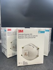 3M 8511 N95 Cool Flow Valve Particulate Respirator Masks (Lot Of 3) NEW picture