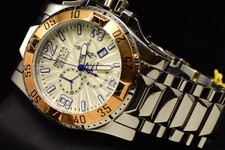 RARE Invicta Men's Reserve Excursion SWISS MADE Chronograph Silver Tone SS Watch picture