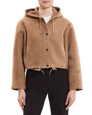 Theory Shearling Reversible Cropped Parka MSRP $2195 picture