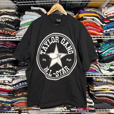 Y2K wiz khalifa tayor gang all star fly high double sided rap  t shirt xl picture