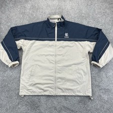 VTG UConn Huskies Windbreaker Jacket Adult XXL 2XL NCAA Full Zip Up 90s Y2K Mens picture