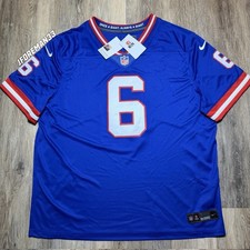Nike Authentic Jaxson Dart New York Giants Stitched Limited Jersey Alt Royal picture
