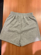 Soft fleece sweat shorts in heather gray. This garment has an elastic waistband picture