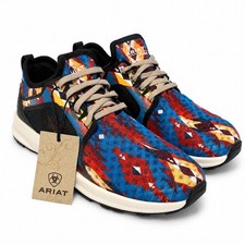 Ariat Fuse Women's Blue Aztec Southwestern Mesh Sneakers NEW Size 7.5 B picture