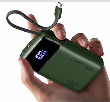 INIU 20000mAh 45W Fast Charge Power Bank USB-C/USB Built-In Braided Cable picture