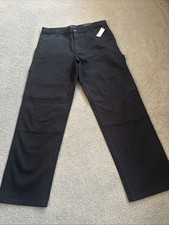 Gap Men's Pants Black Carpenter Loop Side Pocket Tag Sz. 34X32 Measures: 35WX32L picture