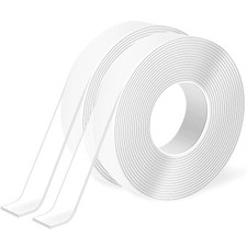 Double Sided Tape Heavy Duty 1.18  x 118  x 2 Rolls,Reusable Transparent Tape picture