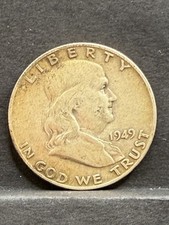 1949 D Franklin Half Dollar/Circulated/Ungraded (16) picture