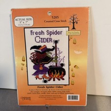 Candamar Designs Cross Stitch Kit Fresh Spider Cider Halloween Witch New picture