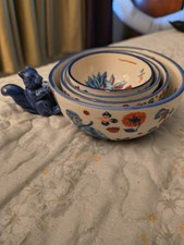 Anthropologie Nathalie Lete Nesting Animal Floral Set 4 Measuring Cups Squirrel picture