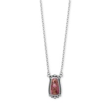 18 + 2 Oxidized Pink Spiny Oyster Necklace picture
