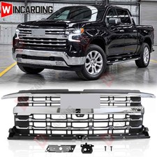 Front Upper Grille Fit For 2022-2026 Chevy Silverado 1500 LTZ Chrome 85516947 picture