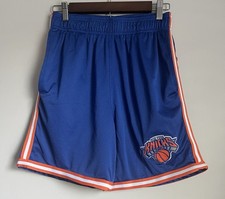 Ultra Game NBA Authentic New York Knicks Blue Orange Athletic Mesh Shorts S picture