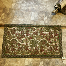 Hand Knotted French Tapestry Runner 29x51 APPRAISED AT $895.00 picture