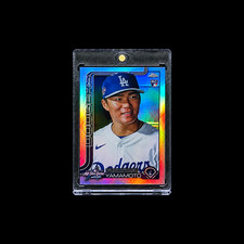 YOSHINOBU YAMAMOTO RARE ROOKIE REFRACTOR ALL STAR HOLO INVESTMENT CARD DODGERS picture