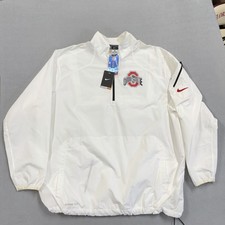 Ohio State Buckeyes Jacket Mens XL White NCAA Football Nike Storm Fit 1/4 Zip picture