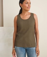 NEW CHICO'S FLAT-BACK Ribbed Tank in Olive XXL or size 4, STYLE: 570314359 picture