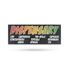 Dispensary CBD Pre Rolls Edibles Vinyl Decal Herbal Wellness CBD Shops picture