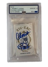 Cheech Marin Tommy Chong Dual Signed Auto Cigarette Papers Zig-Zag PSA Auto 10 picture