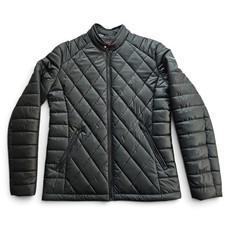 GUESS Men's Tech Stretch Diamond Quilted Faux Leather Jacket Black Size M picture