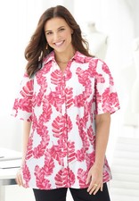 Catherines Women's Plus Size Timeless Short Sleeve Blouse picture
