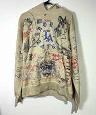 SAINT MICHAEL X BORN & RAISED Heavy Weight Beige Graphic Print Hoodie picture