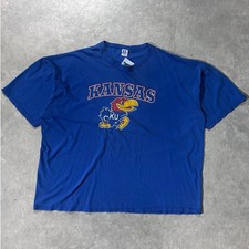 2000's Vintage Kansas Jayhawks Russell Blue T-Shirt -XXXL picture