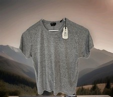 New prAna Women’s T-shirt Cozy Up Crew Short Sleeve Size Large Gray Heather picture