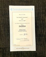 The Bradford Exchange Disney Frozen Glass Heirloom Ornament Collection w/ COA picture