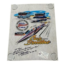 Vintage Craig Breedlove Spirit Of America Poster 17x22 Felt Signed Racing 1996 picture