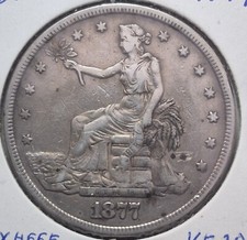 1877 P Trade Dollar Silver Dollar - VF - Very Fine picture