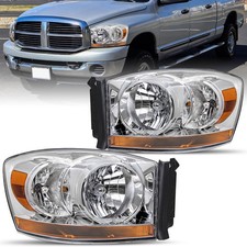Headlights for 2006‑2008 Dodge Ram 1500 w/Bottom Amber Reflector picture