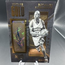 2015-16 Panini Black Gold Ray Allen Supersonics Vintage Gold Auto #13/125 RARE picture