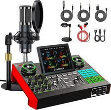 Podcast Microphone Bundle with Live Sound Board Audio Mixer G10-P15 picture