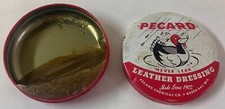 vintage PECARD LEATHER DRESSING tin ~ duck logo ~ 3.5 inches picture