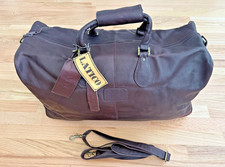 Vintage Latico No. 954 Full Grain Leather Weekender Duffel Travel Bag NWT picture