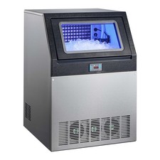 Uimoso 265lb/24h Commercial Ice Maker Stainless Ice Cube Machine W/85lbs Storage picture