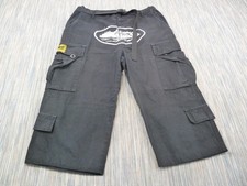 Corteiz Guerillaz Cargo Trousers Mens M Black RTW Alcatraz Streetwear Utility picture