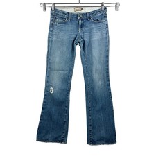 VTG Paige Laurel Canyon Jeans sz 27 Blue Distressed Low Rise Bootcut Y2K picture