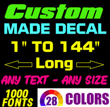 Custom Text Vinyl Lettering Sticker Decal Personalized  ANY TEXT - ANY NAME [A16 picture