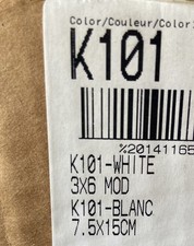 3 x 6  Daltile Rittenhouse Square-K101  White Ceramic Bullnose Tile picture