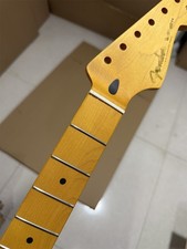 Vintage Maple Yellow Matte Electric Guitar Neck 21Frets 25.5Inch Part，Holes: 8mm picture