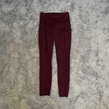 Lululemon Invigorate Maroon Side Pockets High Rise Workout Leggings Women's Sz 4 picture