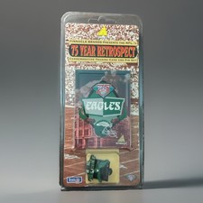 NFL Philadelphia Eagles Football 75 Year Retrospect Card & Collector Lapel Pin picture