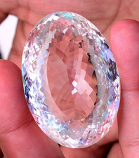 500 Ct Certified Natural White Color Extra Fine Oval Cut Topaz Loose Gemstone A+ picture
