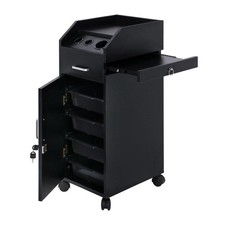 Professional Locking Hair Salon Trolley Rolling Cart with 4 Storage Drawers picture
