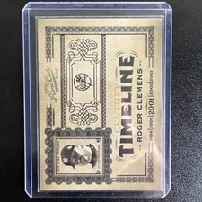 2005 DONRUSS PLAYOFF PRIME CUTS #T-10 ROGER CLEMENS 20/25 FOIL TIMELINE picture