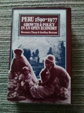 Peru 1890-1977: Growth & Policy In An Open Economy,  1978, Hardcover, Dust... picture